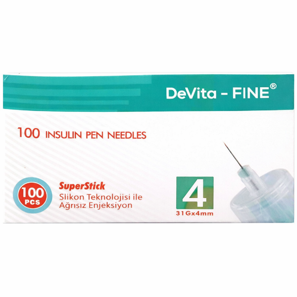 Devita Fine 31g 4 mm İğne Ucu 100'lü